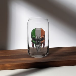 Irish Beer Can shaped glass for Guinness or other brews