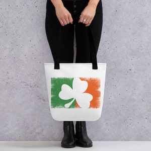 Irish Gaelic Shamrock Flag Tote bag