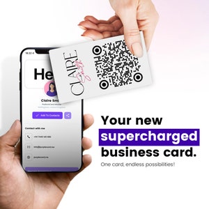 Proste inteligentne wizytówki, biała wizytówka, inteligentne wizytówki, elegancka wizytówka, kod QR dotknij wizytówki, mała wizytówka NFC