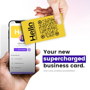 QR Code Business Smart Card, Smart Marketing Visitenkarten, weiße Visitenkarte, elegante Karte, QR Code Tap Karte, NFC Small Business Card