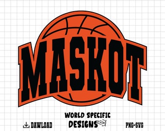 Personalized Basketball Mascot or Team Work Order, CUSTOM Basketball School, Team, Mascot, svg,png, SVG Digital Download