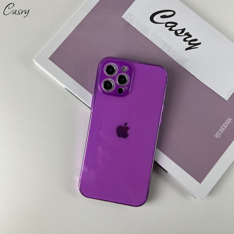 Coque de téléphone couleur fluorescente néon pour iPhone 15 14 13 12 11 Pro Max 14 plus 14 13 12 pro 6,7,8,XR,X,XS Max Coque pour iPhone 6 7 8 Plus iPhone SE Violet