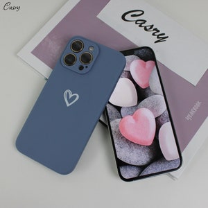 Pastel Love Heart Phone Case for iPhone 14 13 12 11 Pro Max,14 13 12 11 pro 13,12 mini ,6,7,8,XR ,X,XS Max, 14,6,7,8 Plus iPhone SE image 4