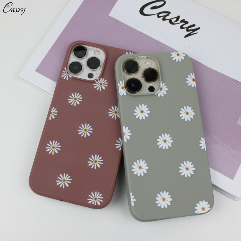 Daisy Floral Art Daisy Phone Case for iPhone 15 14 13 12 11 Pro Max,14 13 12 11 pro 13,12 mini ,6,7,8,XR ,X,XS Max, 14,6,7,8 Plus iPhone SE zdjęcie 2