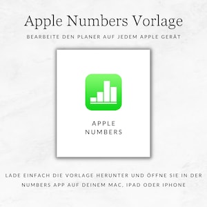 Simple household budget book for Numbers (German version), wealth planner, income tracker, expense tracker, Apple Numbers budget template, monthly planner image 6