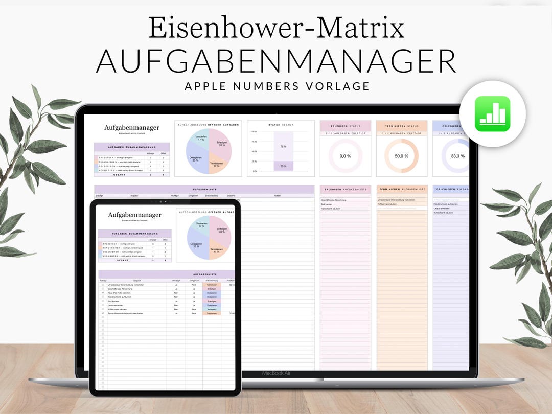 Decision Matrix Apple Numbers, Task Priority Tracker, Task Management ...
