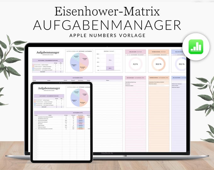 Decision Matrix Apple Numbers, Task Priority Tracker, Task Management Tracker, Priority Checklist, Eisenhower Matrix Template Spreadsheet