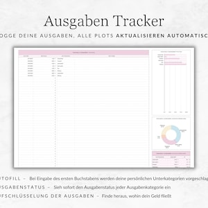 Simple household budget book for Numbers (German version), wealth planner, income tracker, expense tracker, Apple Numbers budget template, monthly planner image 5