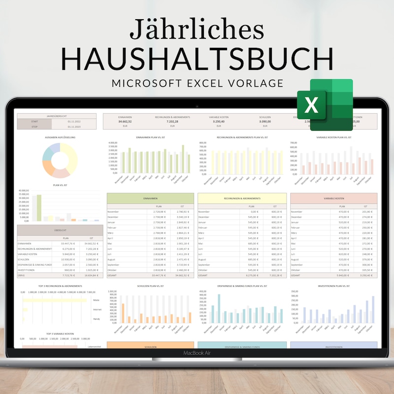 Fixed income excel template - Etsy.de