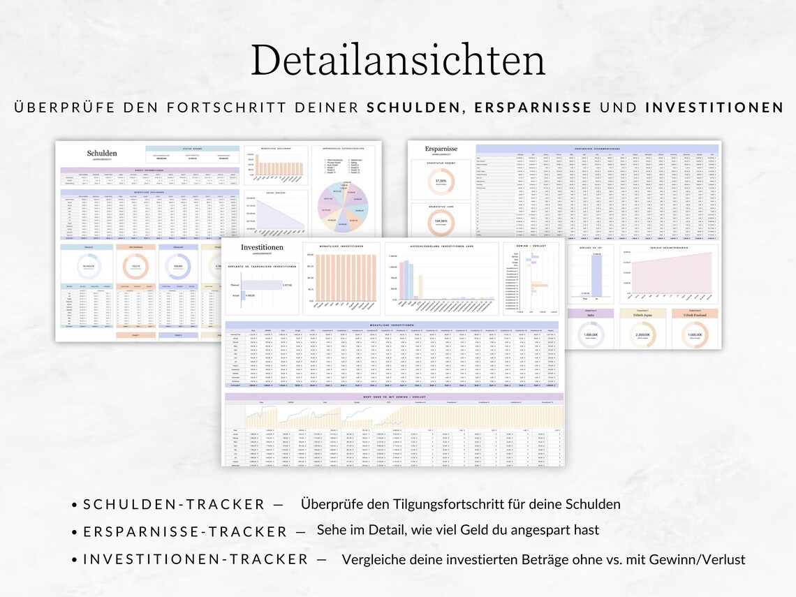 Apple Numbers Annual Budget Template GERMAN for Mac, iPad and Iphone ...