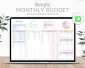 Einfaches Haushaltsbuch Numbers ENGLISCH, Vermögensplaner, Einnahmen Tracker, Ausgabentracker, Apple Numbers Budget Vorlage, Monatsplaner