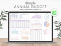 Apple Numbers Annual Budget Template for Mac, iPad and iPhone, Income and Expense Spreadsheet, Simple Budgeting for Beginners