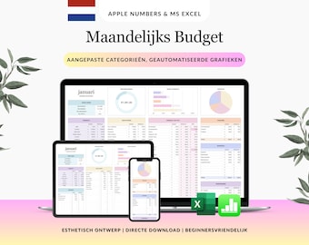Simple Budget Planner Microsoft Excel, Monthly Budget Spreadsheet, Expense & Income Tracker, Household Budget Template, Personal Finance