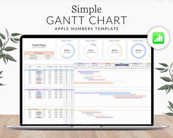 Simple Gantt Chart Apple Numbers, Project Timeline Tracker, Task Priority Checklist, Simple Project Management, Work Organiser Template
