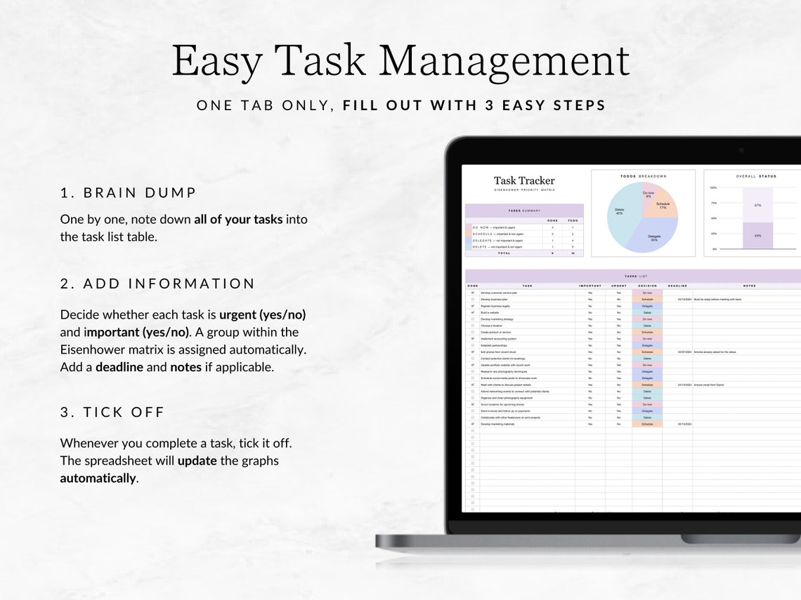 Decision Matrix Apple Numbers, Task Priority Tracker, Task Management ...