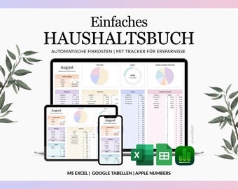 Budget Planner Excel | Monthly Budget Spreadsheet | Expense & Income Tracker | Budget Template | Excel, Numbers and Google Sheets