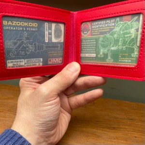 Billetera doble para tarjetas de licencia RED DWARF, porta carné de identidad o de viaje
