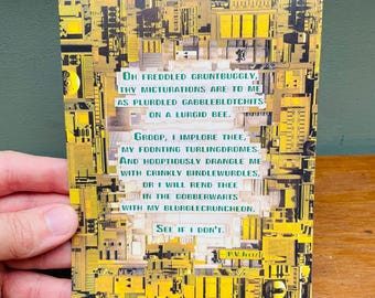 VOGON Poem 7"x5" Art Postcard