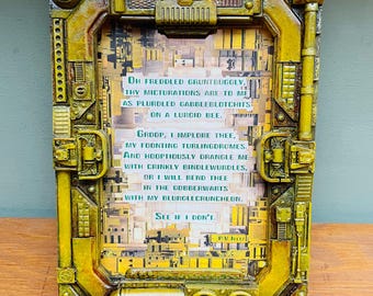 VOGON POETRY Framed 7"x5" Art Print from 'The Hitch-Hiker's Guide To The Galaxy'