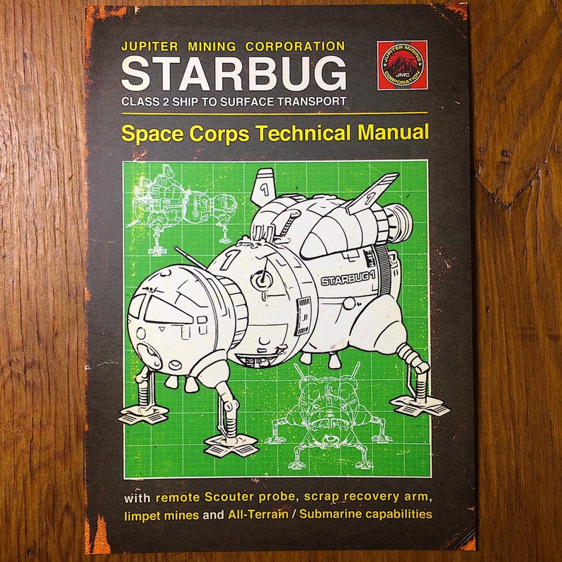 Starbug Layout RED DWARF A5 Sci-fi Fan Art Print - Etsy