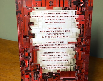 Carte postale de fan art RED DWARF 7 x 5 po. : paroles