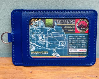 RED DWARF Blue Midget Pilot's License, ID or travel card holder