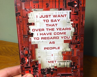 Carte postale de fan art NAIN ROUGE 7 x 5 po. : les gens que j'ai rencontrés
