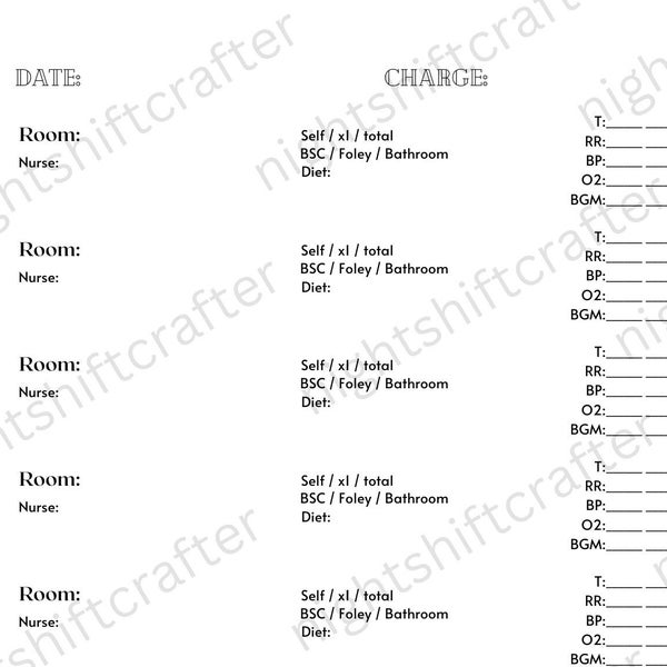 Pct Report Sheet Etsy