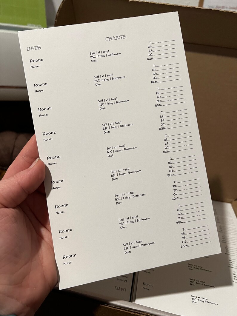 CNA / PCT Report Sheet Notepad With Clipboard Etsy