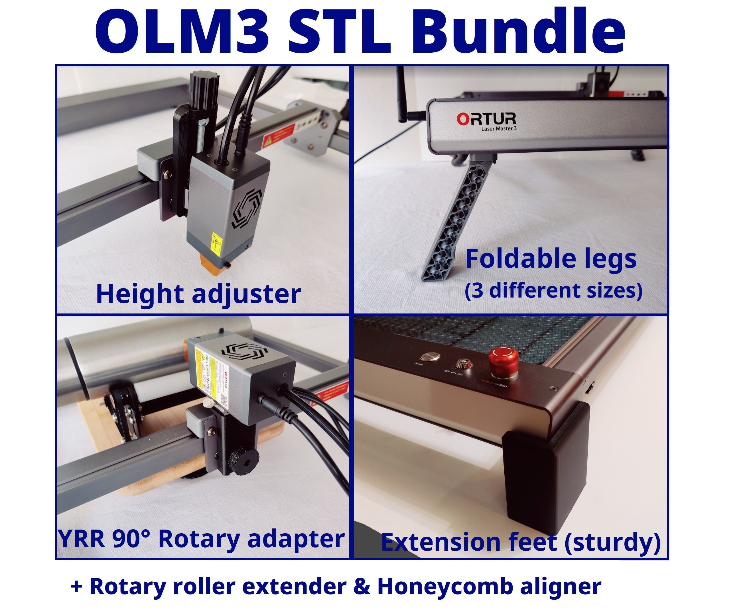 ORTUR Laser Master 3 Laser Engraver 10W with Foldable Feet +Y-axis
