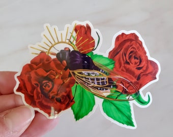 Cicada Nouveau Vinyl Sticker