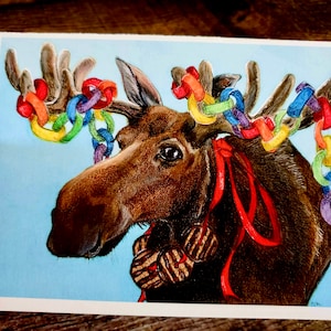 Carte de voeux vierge Party Moose