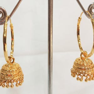 Kleine jhumka-oorbellen (diameter 1,18 inch)/gouden mini-jhumka-oorbellen/Dubai gouden oorbellen jhumka/hoepels vergulde Jhumki
