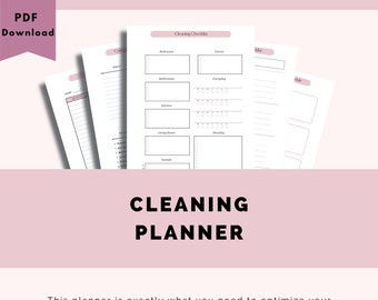 Planificador de limpieza definitivo PDF Carpeta de administración del hogar Planificador del hogar Lista de verificación de limpieza Carpeta del hogar Planificador Paquete Organizador de vida