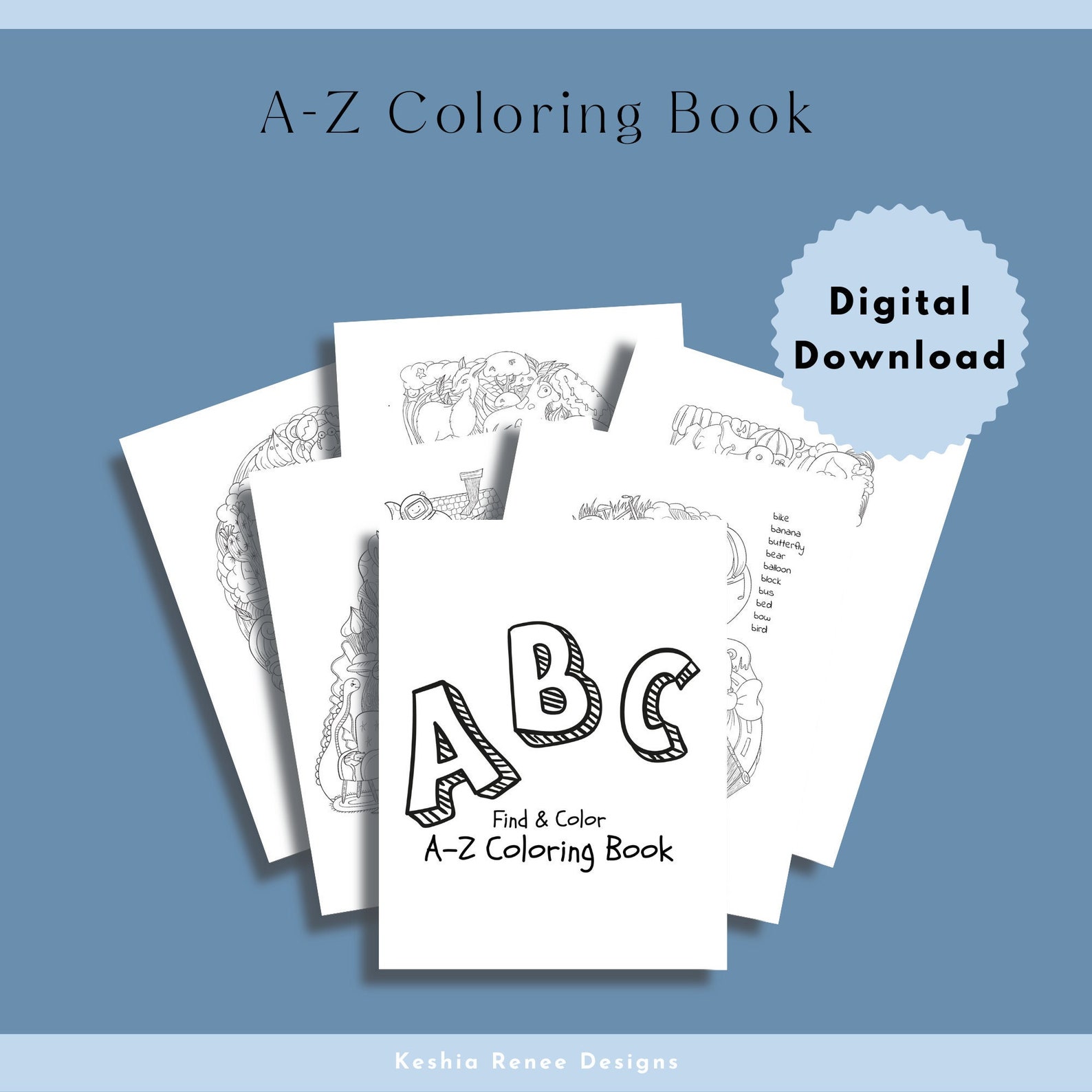 ABC Coloring Book Printable | A-Z Find and Color | Homeschool ...