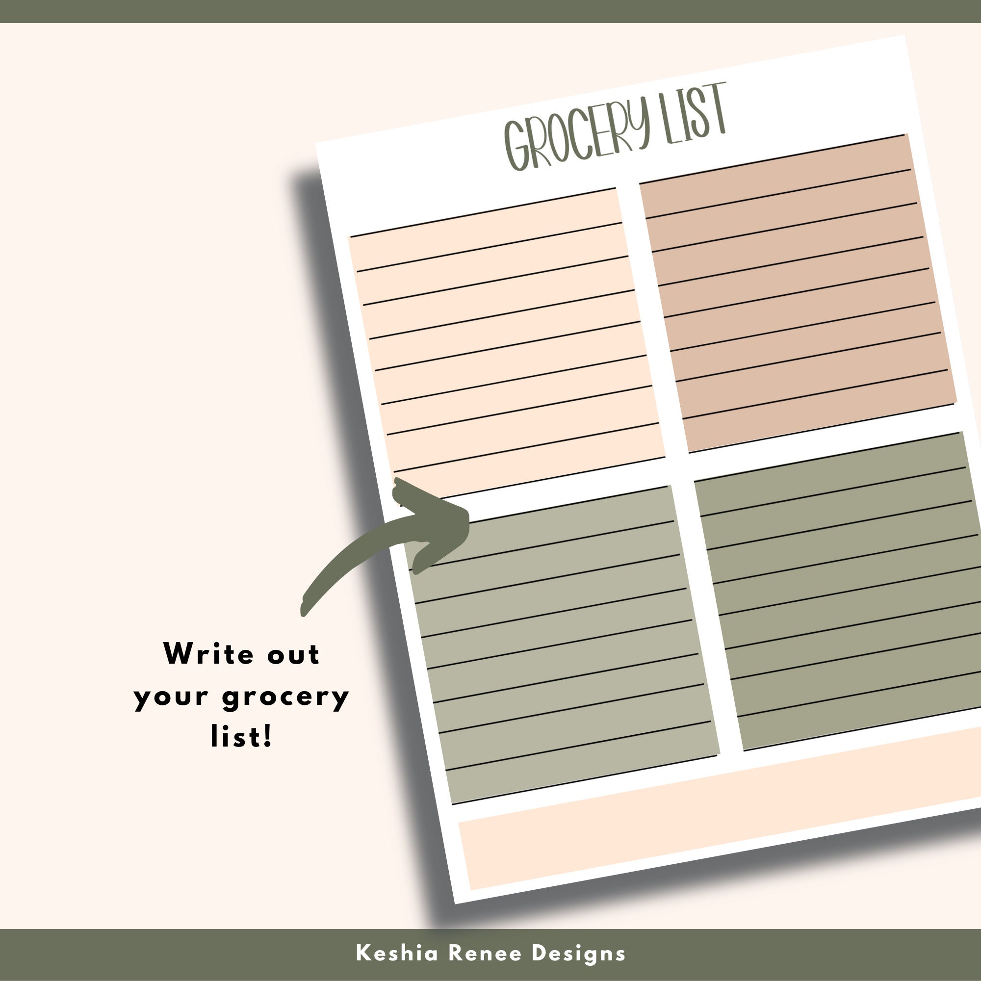 Minimalist Meal Planner Printables | Weekly Meal Planner | Monthly Meal ...