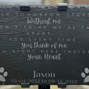Pet Memorial Plaque Customized