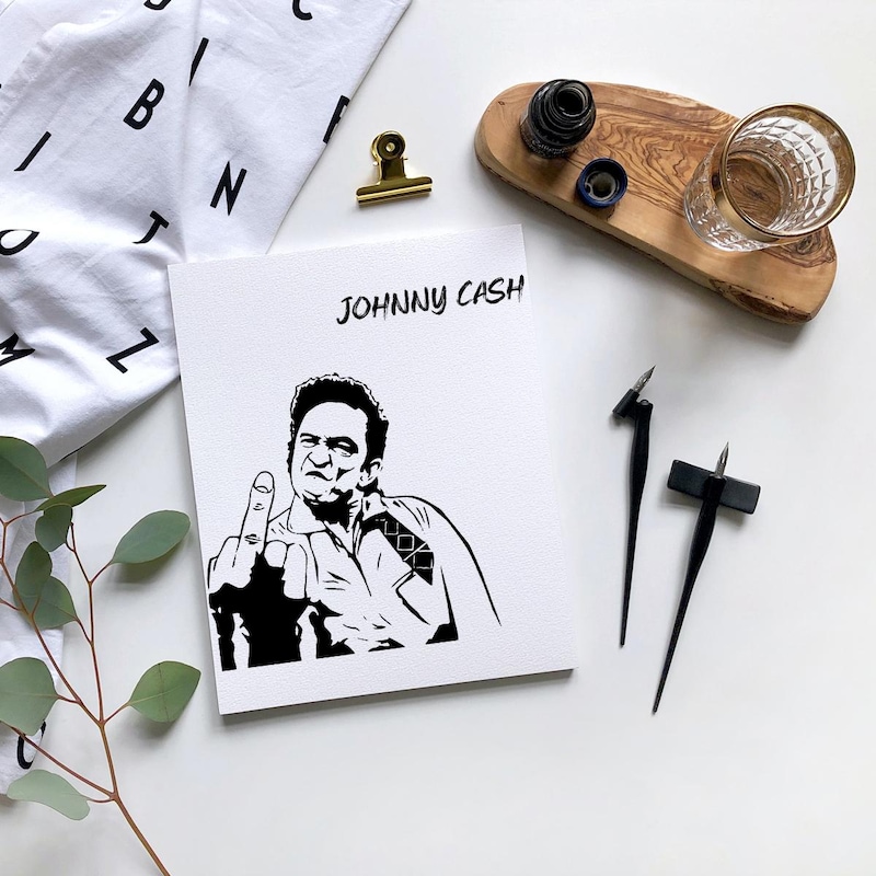 Johnny Cash Art - Etsy