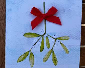 Christmas Mistletoe Card