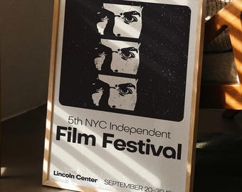 NYC Independent Film Festival Poster 1967 - Giclée Fine Art Print - Vintage Cinema Decor Home