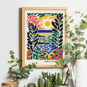 MARIN COUNTY California POSTER - United States landscape, usa Travel poster, Home decor, Cali Nature Eclectic decor, Whimsical print