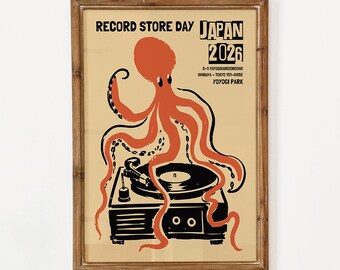 Record Store Day Poster - Japanese Vinyl Wall Art Music Collector Decor Album Room
