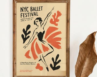 NYC Ballet Festival Poster - Unframed Giclée Fine Art Print - Abstract Dance Wall Decor