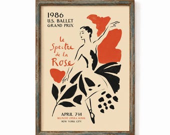 NYC Ballet Poster Print - Unframed Giclée Fine Art Print - Elegant Dance Wall Decor