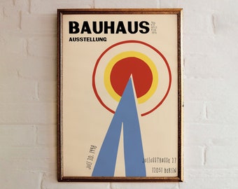 Geometric Bauhaus Poster - Exhibition wall art, large art prints, home decor, interior design, retro posters, vintage 24x36, 50x70 mailed