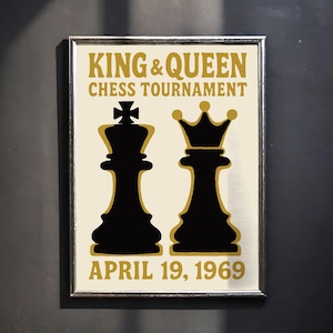 Retro Chess Tournament Poster: 1969 Giclee Print for Chess Lovers