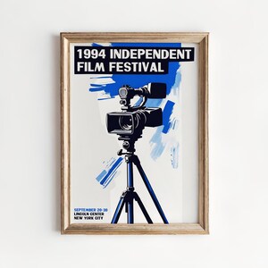 1994 NYC Indie Film Festival Poster: Retro Cinema Wall Art