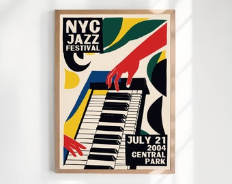 NYC Jazz Festival 2004 Poster: Vintage Central Park Music Print
