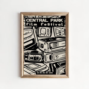 1992 Central Park Film Festival - NYC movie poster - large wall art, art prints, home interior design, mancave posters, movie nerd gift idea