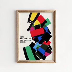 1992 New York Film Festival Poster: Abstract NYC Movie Art